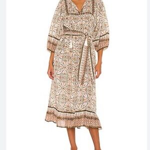 Bohemian Print Midi Dress